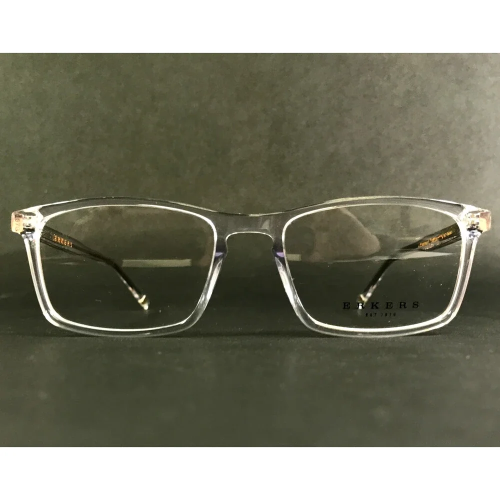 Erkers Eyeglasses Frames NEOSHO Crystal Clear Rectangle Full Rim 53-20-147